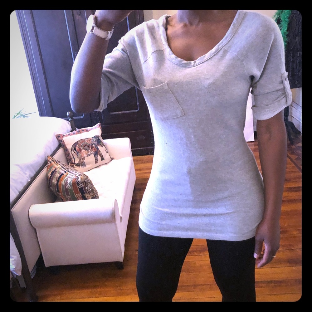 Grey 3/4 sleeve sweater